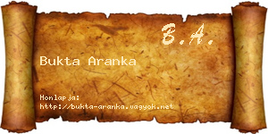 Bukta Aranka névjegykártya