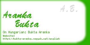 aranka bukta business card